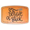 Faux Leather Engravable Patch - Curved Rectangle Thumbnail
