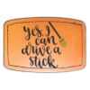 Faux Leather Engravable Patch - Curved Rectangle Thumbnail