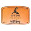 Faux Leather Engravable Patch - Curved Rectangle Thumbnail