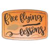 Faux Leather Engravable Patch - Curved Rectangle Thumbnail