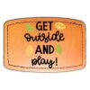 Faux Leather Engravable Patch - Curved Rectangle Thumbnail