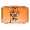 Faux Leather Engravable Patch - Curved Rectangle Thumbnail