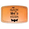 Faux Leather Engravable Patch - Curved Rectangle Thumbnail