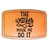 Faux Leather Engravable Patch - Curved Rectangle Thumbnail