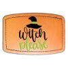 Faux Leather Engravable Patch - Curved Rectangle Thumbnail