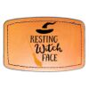 Faux Leather Engravable Patch - Curved Rectangle Thumbnail