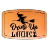 Faux Leather Engravable Patch - Curved Rectangle Thumbnail