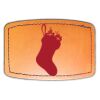 Faux Leather Engravable Patch - Curved Rectangle Thumbnail