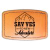 Faux Leather Engravable Patch - Curved Rectangle Thumbnail