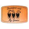 Faux Leather Engravable Patch - Curved Rectangle Thumbnail