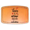 Faux Leather Engravable Patch - Curved Rectangle Thumbnail
