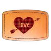 Faux Leather Engravable Patch - Curved Rectangle Thumbnail