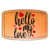 Faux Leather Engravable Patch - Curved Rectangle Thumbnail