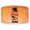 Faux Leather Engravable Patch - Curved Rectangle Thumbnail