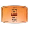 Faux Leather Engravable Patch - Curved Rectangle Thumbnail