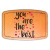 Faux Leather Engravable Patch - Curved Rectangle Thumbnail