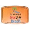 Faux Leather Engravable Patch - Curved Rectangle Thumbnail