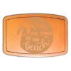 Faux Leather Engravable Patch - Curved Rectangle Thumbnail