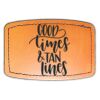Faux Leather Engravable Patch - Curved Rectangle Thumbnail