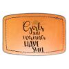 Faux Leather Engravable Patch - Curved Rectangle Thumbnail