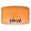 Faux Leather Engravable Patch - Curved Rectangle Thumbnail