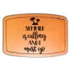 Faux Leather Engravable Patch - Curved Rectangle Thumbnail