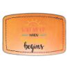 Faux Leather Engravable Patch - Curved Rectangle Thumbnail