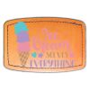 Faux Leather Engravable Patch - Curved Rectangle Thumbnail