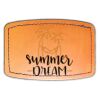 Faux Leather Engravable Patch - Curved Rectangle Thumbnail