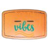 Faux Leather Engravable Patch - Curved Rectangle Thumbnail