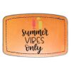 Faux Leather Engravable Patch - Curved Rectangle Thumbnail