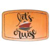 Faux Leather Engravable Patch - Curved Rectangle Thumbnail