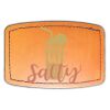 Faux Leather Engravable Patch - Curved Rectangle Thumbnail
