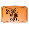 Faux Leather Engravable Patch - Curved Rectangle Thumbnail