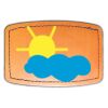 Faux Leather Engravable Patch - Curved Rectangle Thumbnail