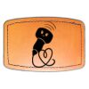 Faux Leather Engravable Patch - Curved Rectangle Thumbnail