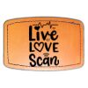 Faux Leather Engravable Patch - Curved Rectangle Thumbnail