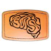 Faux Leather Engravable Patch - Curved Rectangle Thumbnail