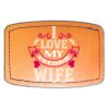 Faux Leather Engravable Patch - Curved Rectangle Thumbnail