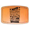 Faux Leather Engravable Patch - Curved Rectangle Thumbnail