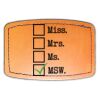 Faux Leather Engravable Patch - Curved Rectangle Thumbnail
