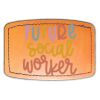 Faux Leather Engravable Patch - Curved Rectangle Thumbnail