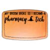 Faux Leather Engravable Patch - Curved Rectangle Thumbnail