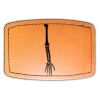 Faux Leather Engravable Patch - Curved Rectangle Thumbnail