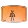 Faux Leather Engravable Patch - Curved Rectangle Thumbnail