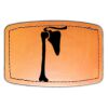 Faux Leather Engravable Patch - Curved Rectangle Thumbnail
