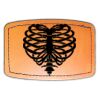 Faux Leather Engravable Patch - Curved Rectangle Thumbnail