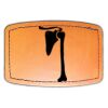 Faux Leather Engravable Patch - Curved Rectangle Thumbnail