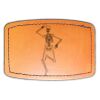 Faux Leather Engravable Patch - Curved Rectangle Thumbnail