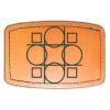 Faux Leather Engravable Patch - Curved Rectangle Thumbnail